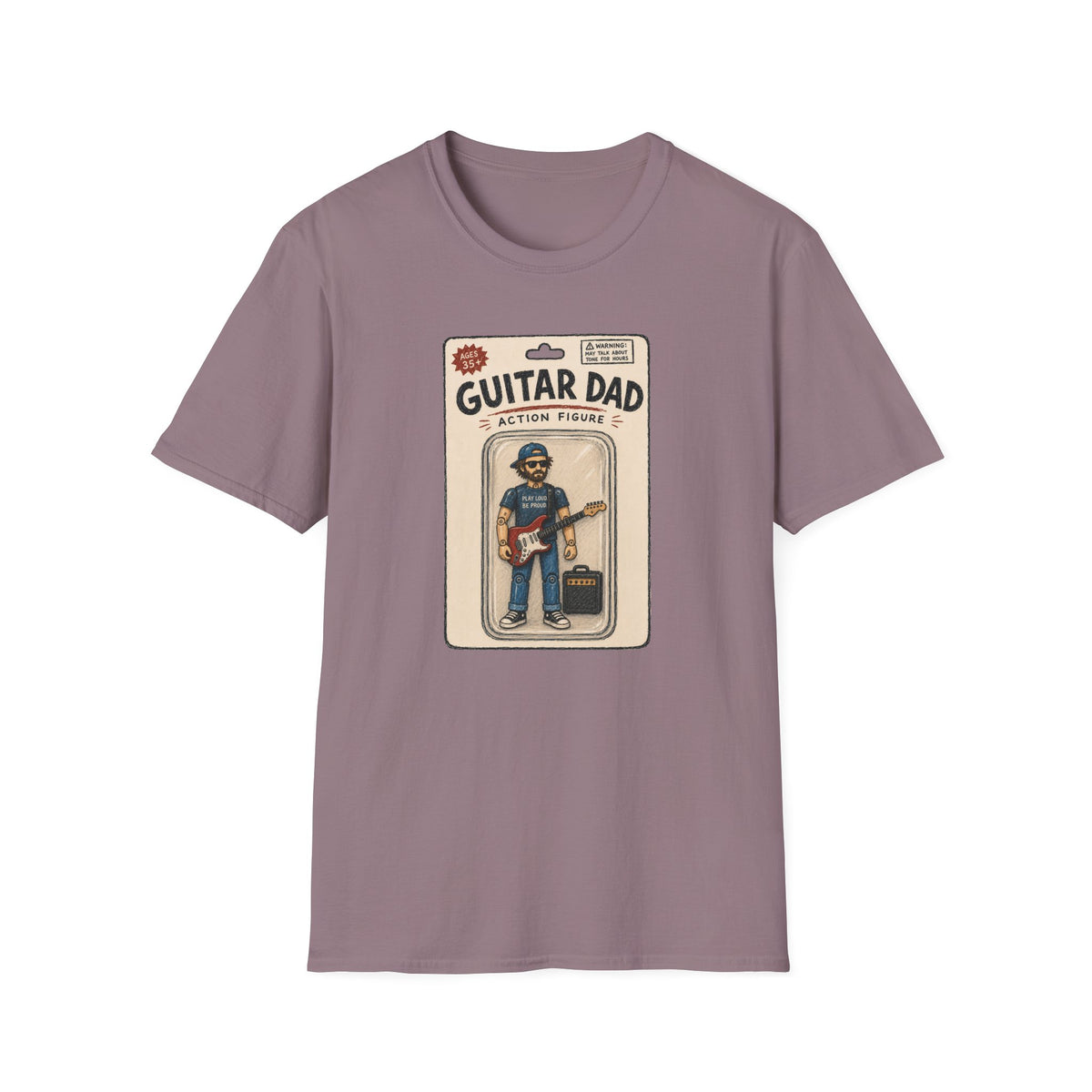 Guitar Dad Action Figure T-Shirt