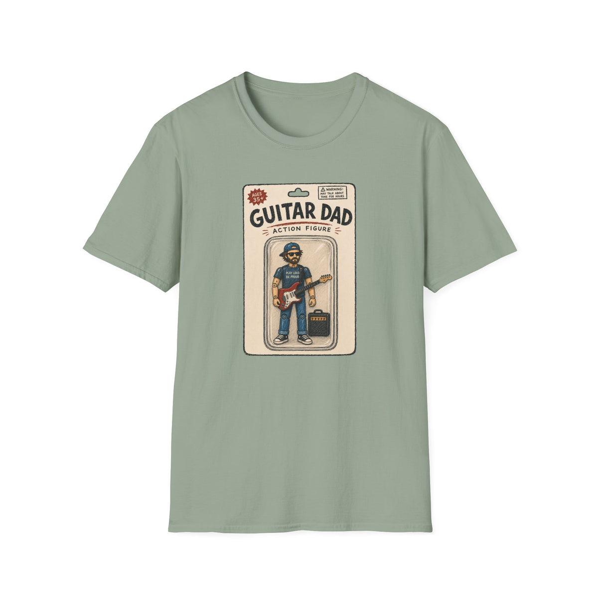 Guitar Dad Action Figure T-Shirt