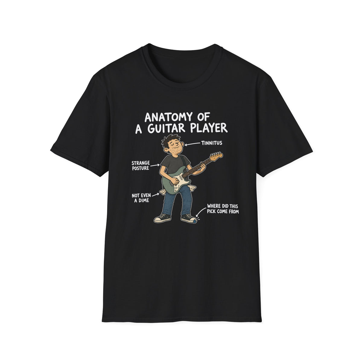 Guitar Player Anatomy T‑Shirt