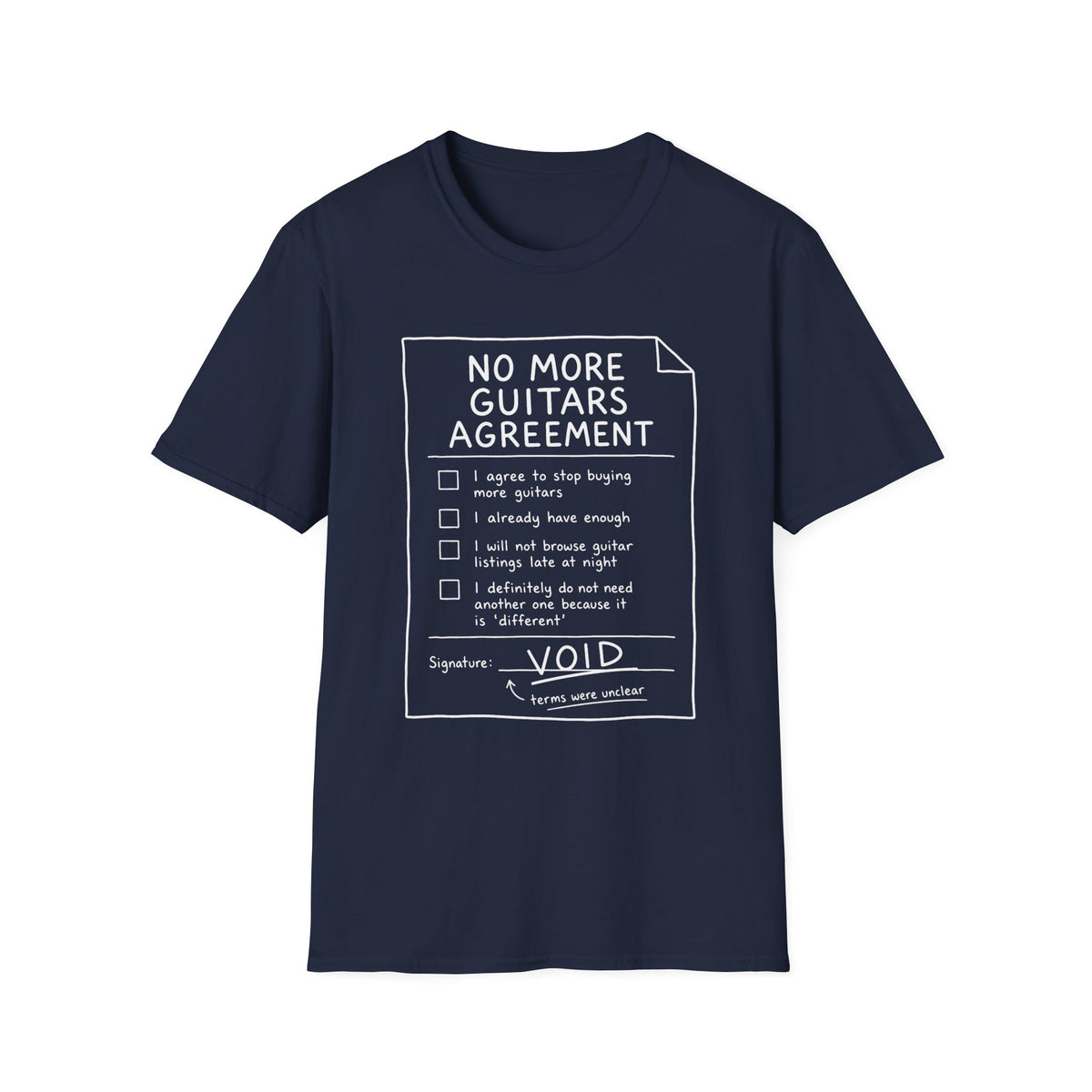 No More Guitars Agreement T-Shirt