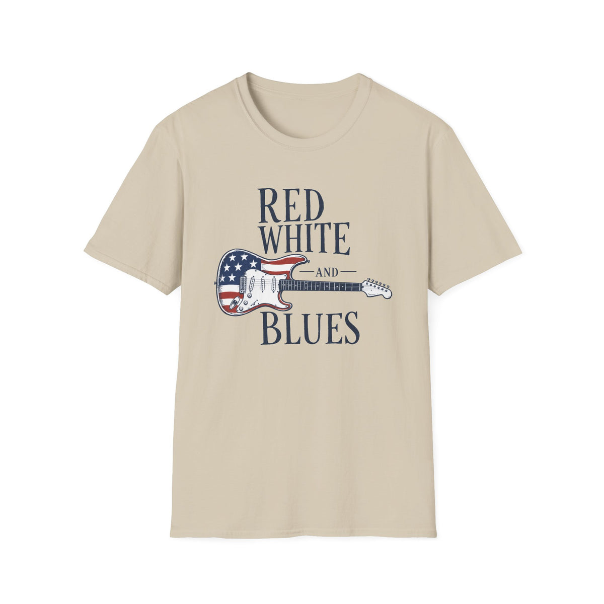 Red White & Blues Guitar T-Shirt