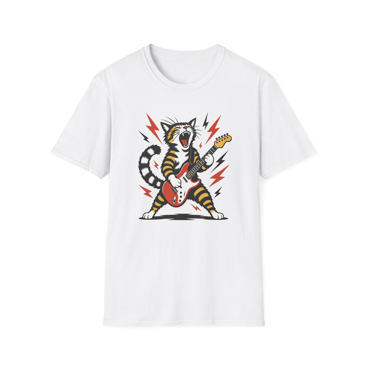 Rockstar Guitar Cat T-Shirt