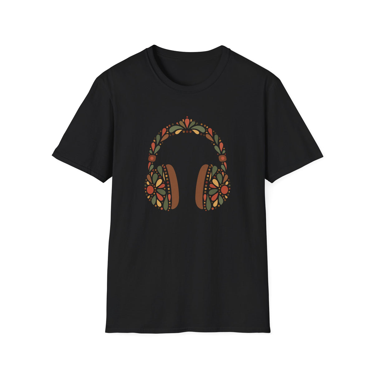 Floral Headphones T-Shirt