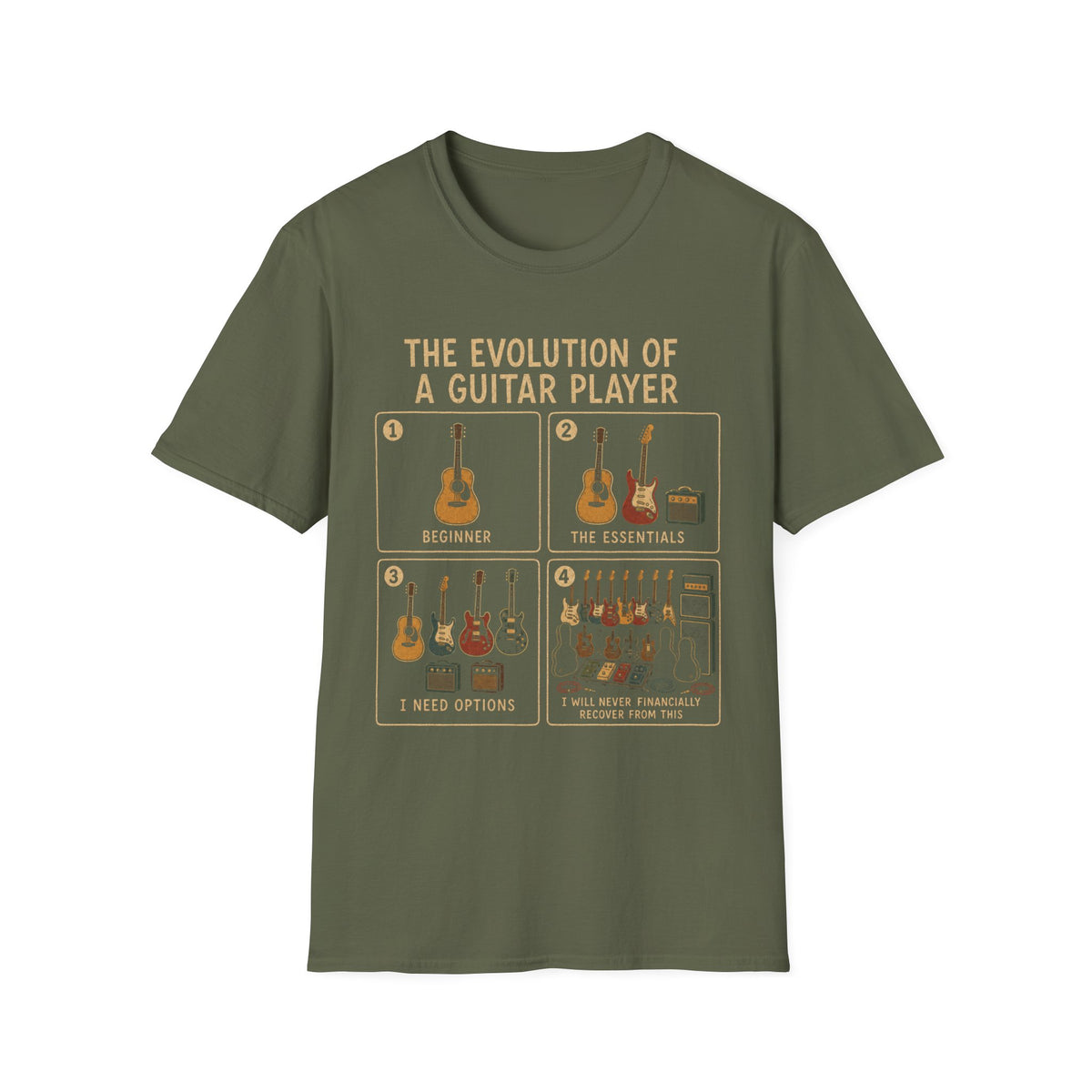 Guitar Player Evolution T‑Shirt