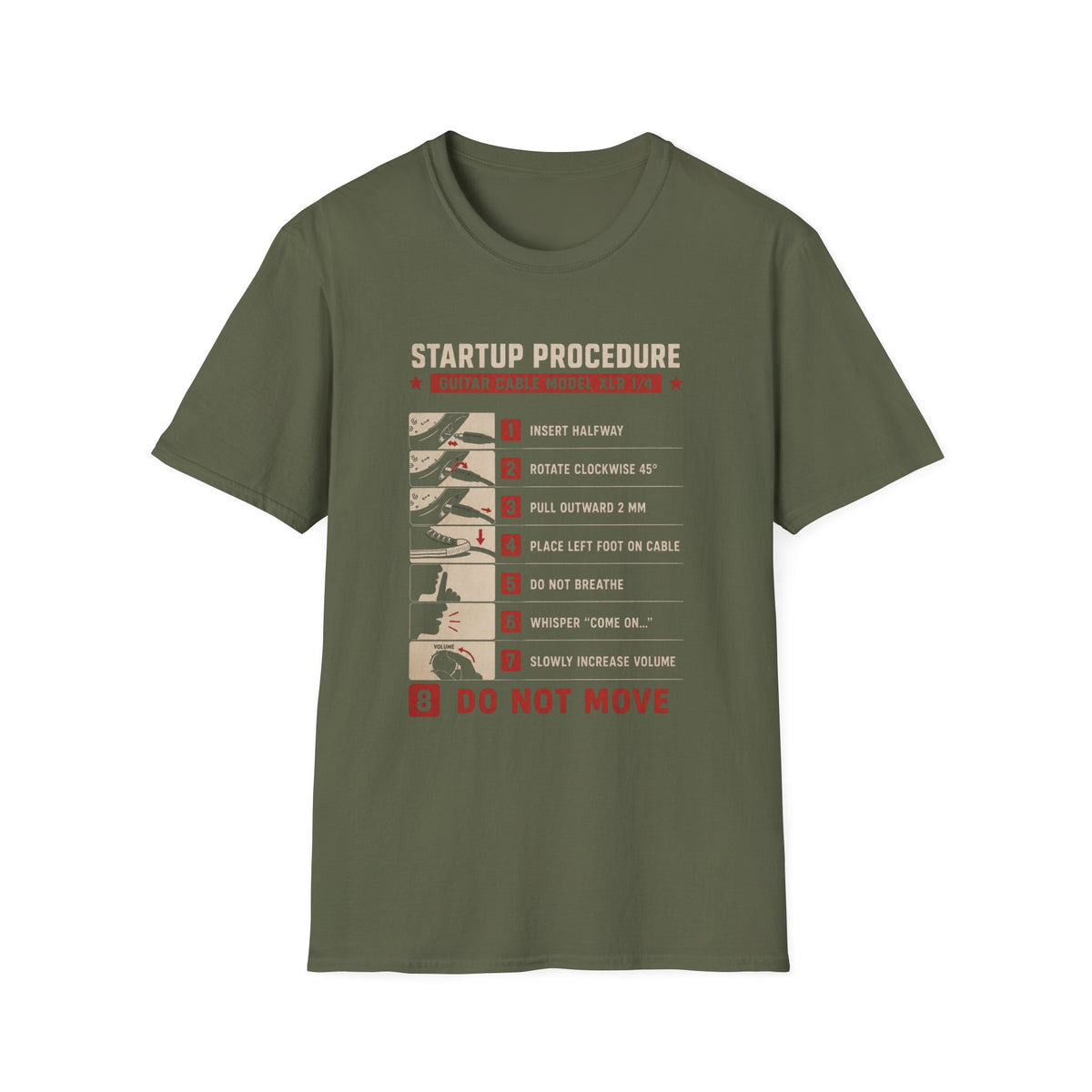 Guitar Cable Startup Procedure T-Shirt
