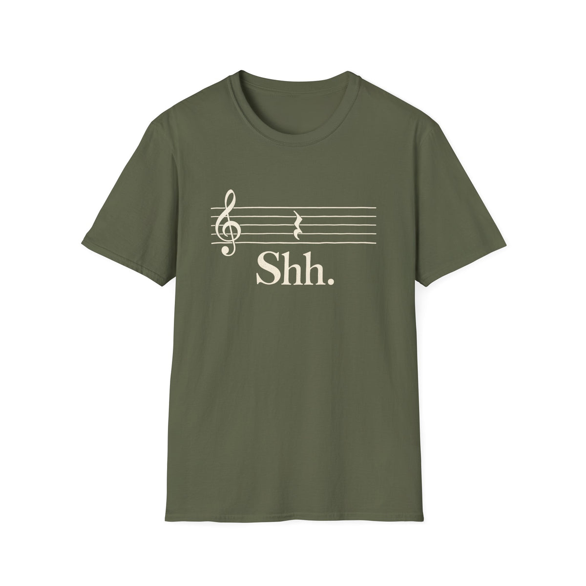 Shh Music Staff T‑Shirt