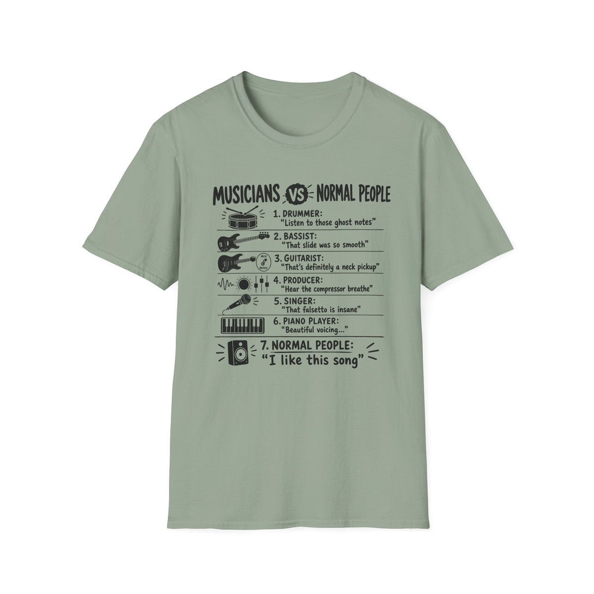 Musicians vs Normal People T-Shirt