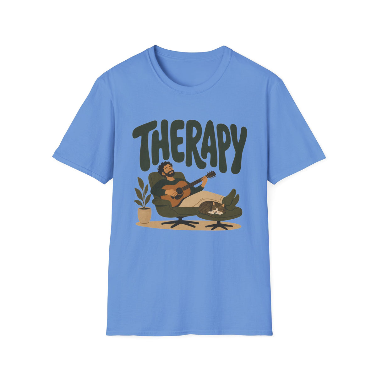 Therapy Guitar & Cat T‑Shirt