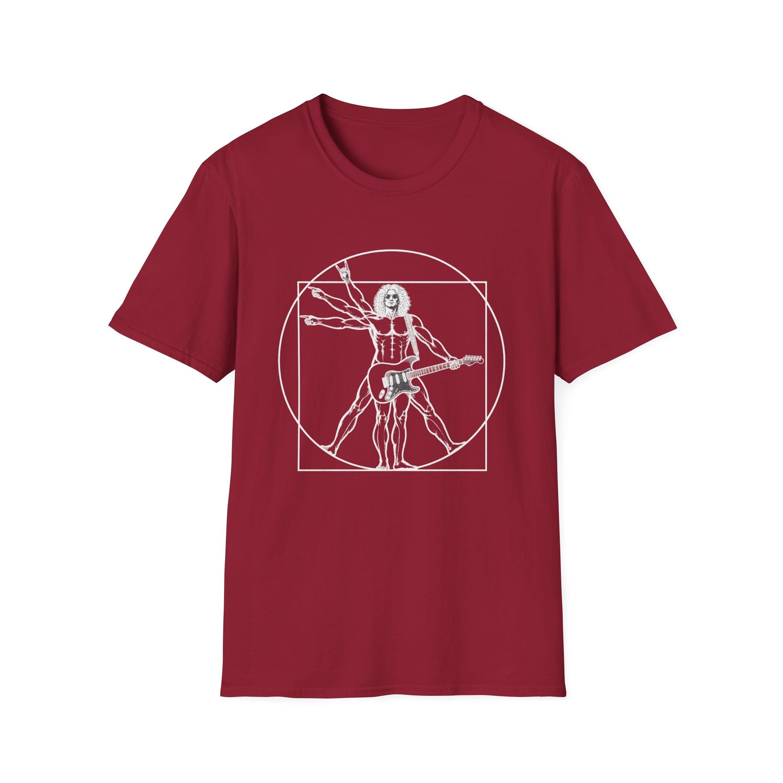 Vitruvian Man Guitarist T-Shirt