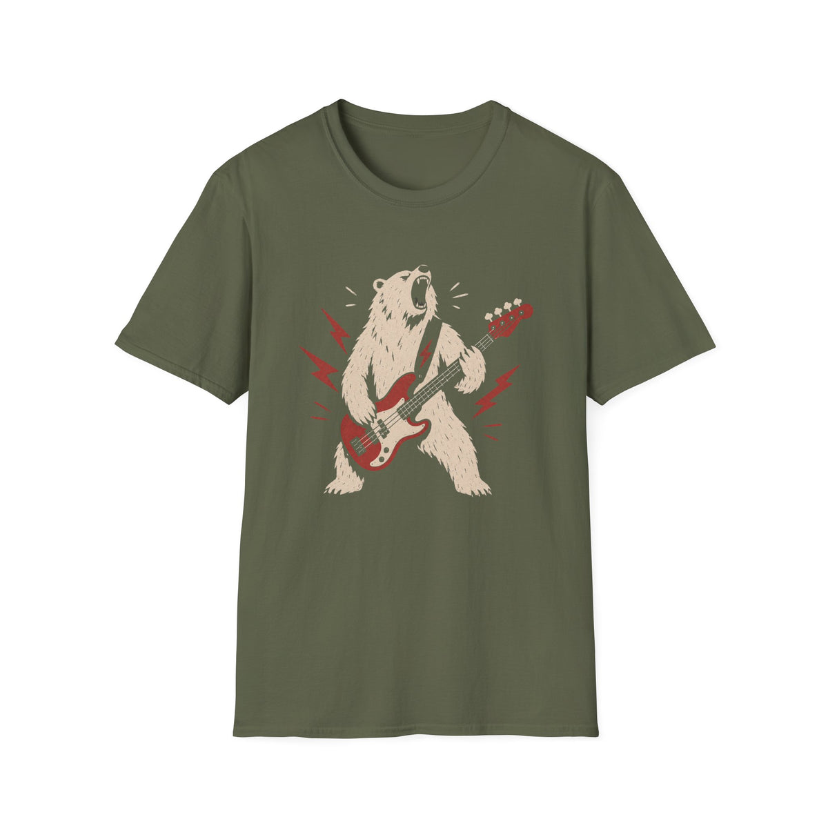 Bear Playing Electric Guitar T-Shirt