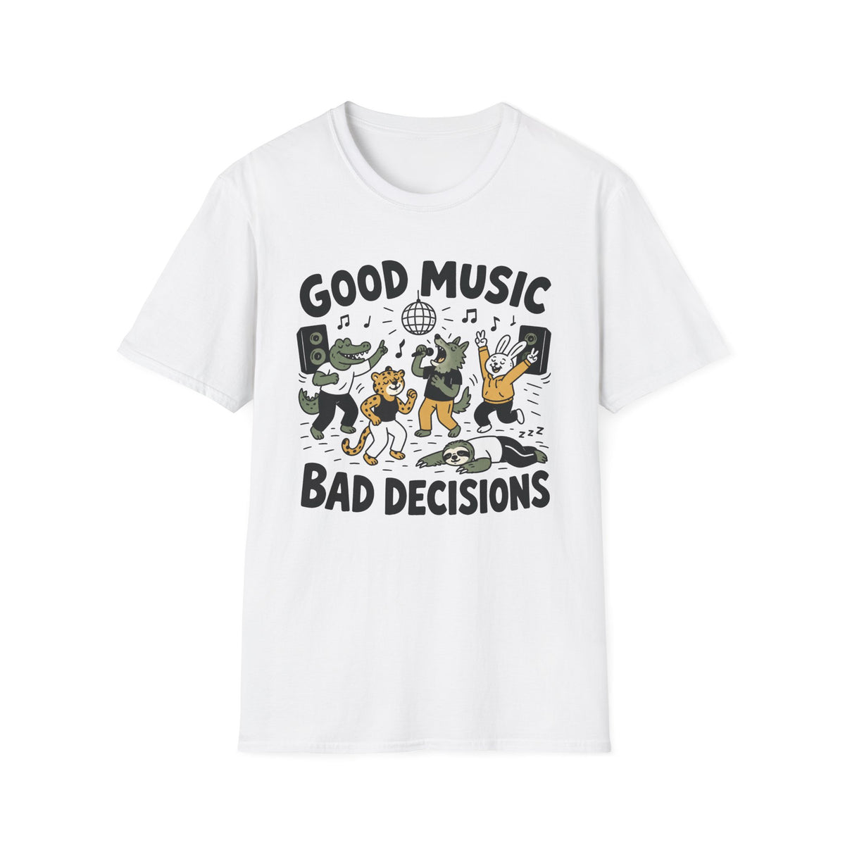 Good Music, Bad Decisions Party Animal T‑Shirt