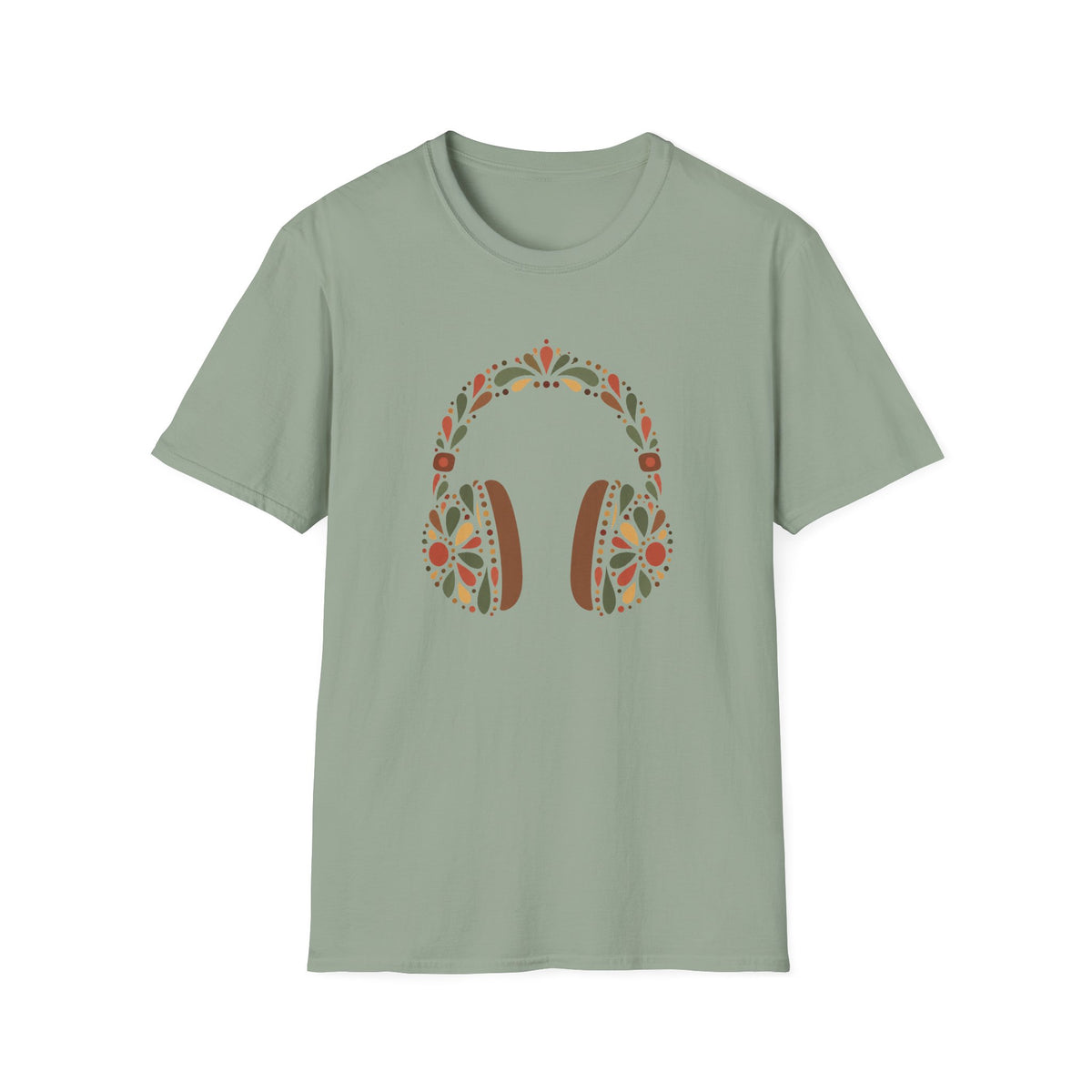 Floral Headphones T-Shirt