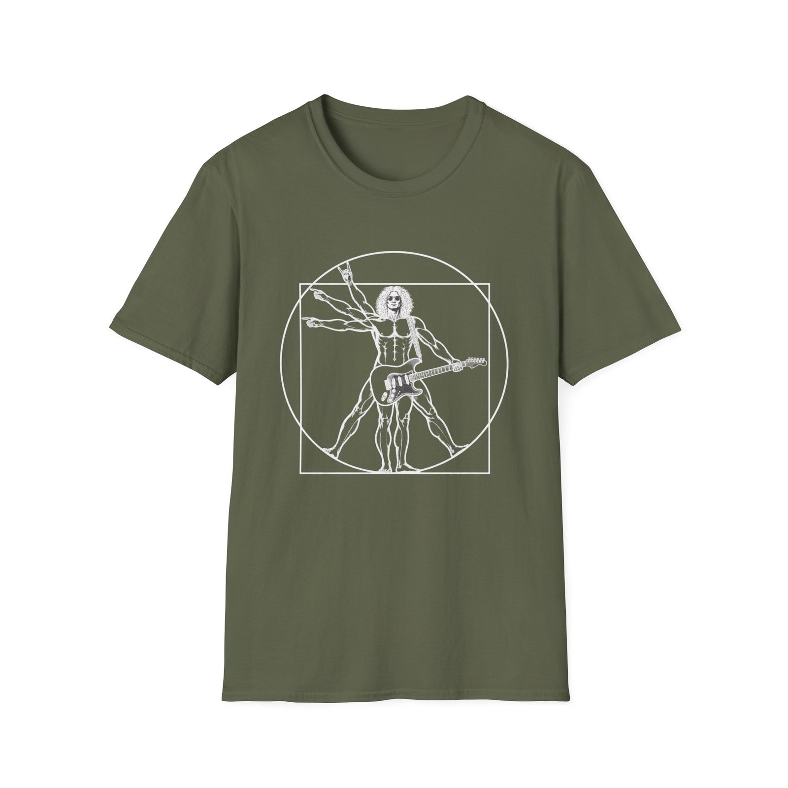 Vitruvian Man Guitarist T-Shirt