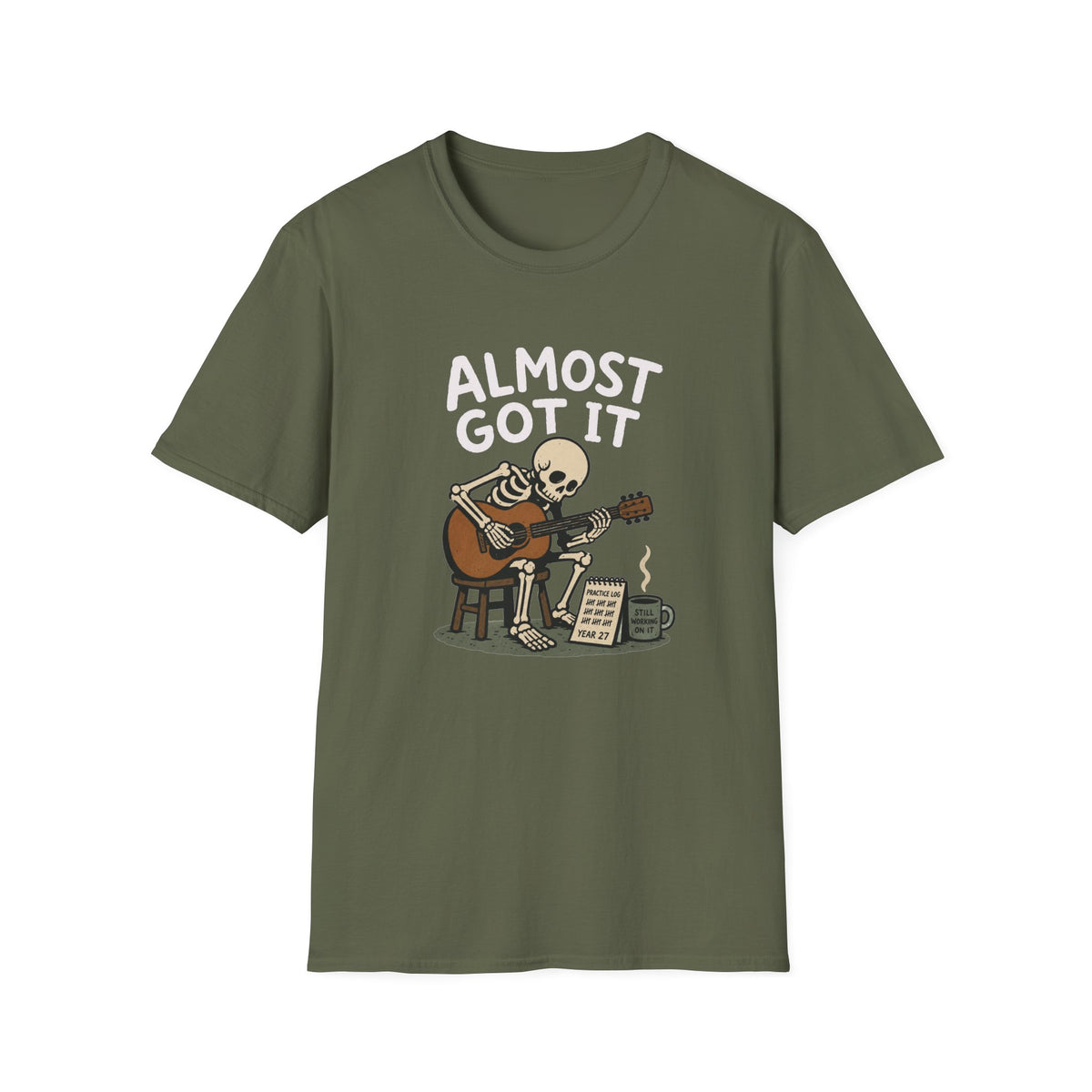 Almost Got It Skeleton Guitar T-Shirt