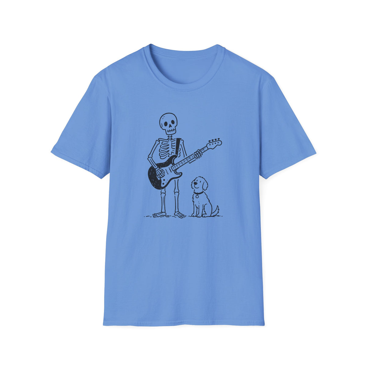 Skeleton Guitarist & Dog T‑Shirt