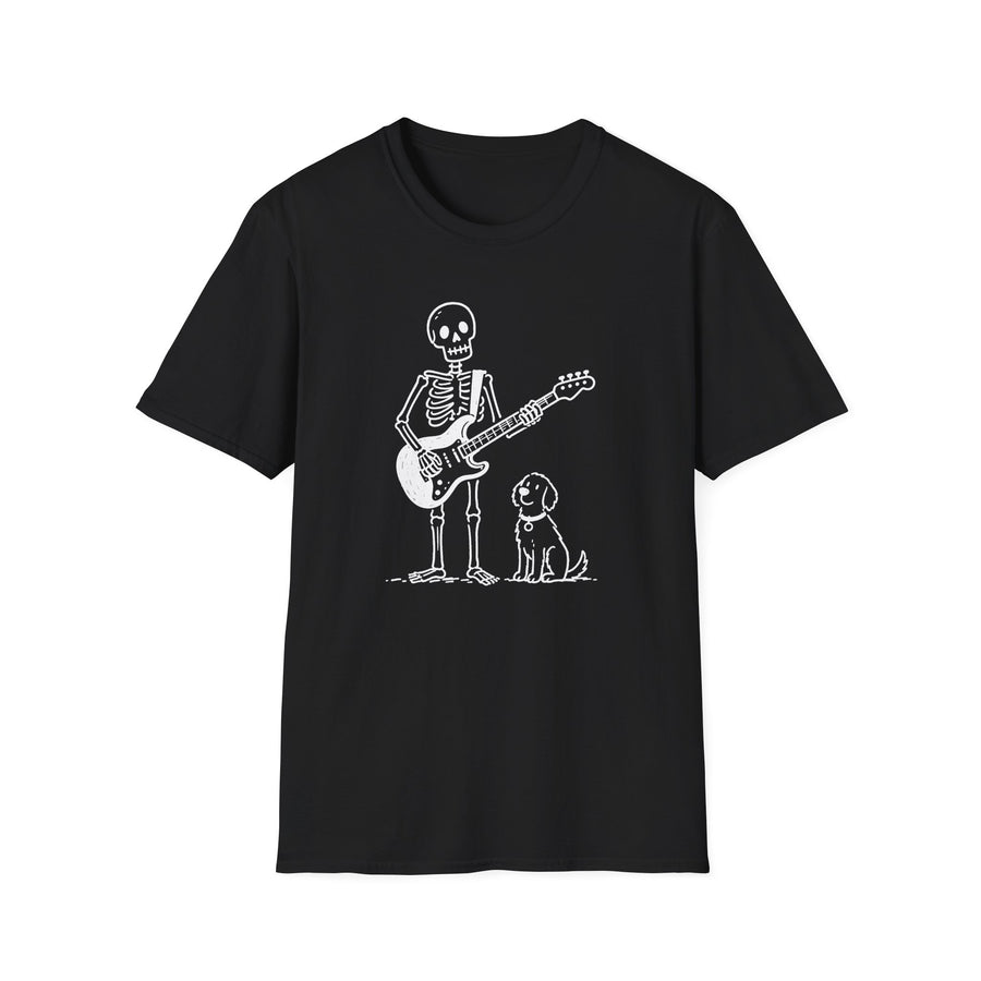 Skeleton Guitarist & Dog T‑Shirt