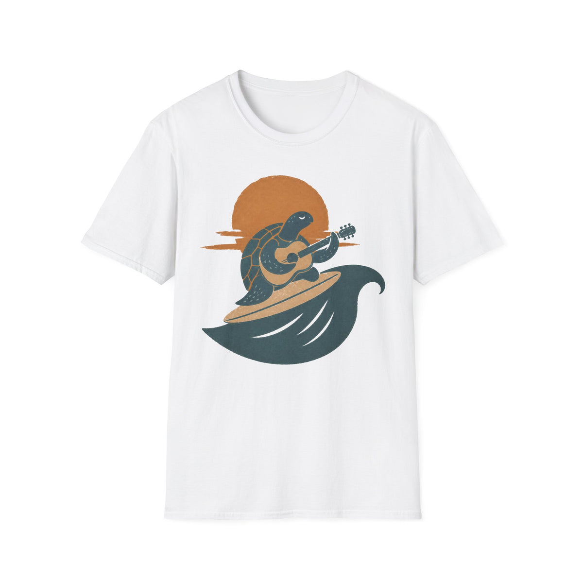 Surfing Turtle Guitar T-Shirt