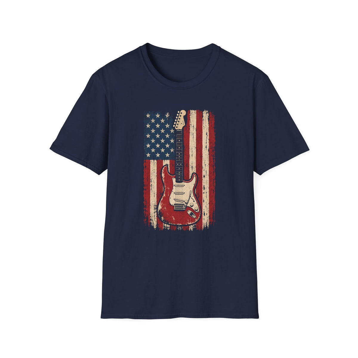 American Flag Guitar T-Shirt