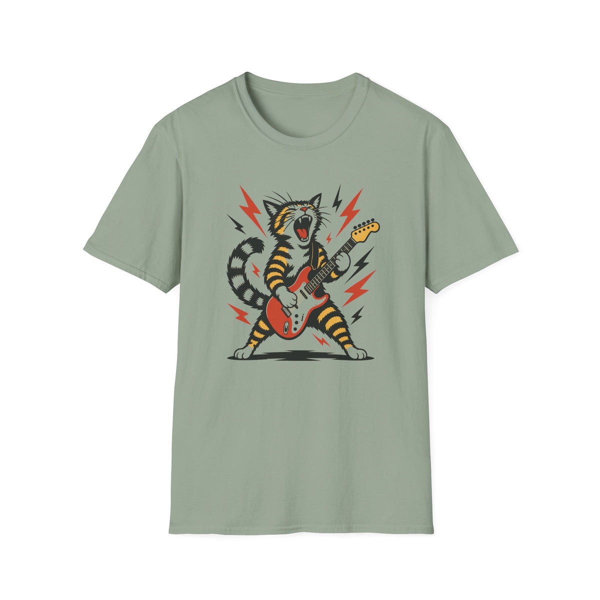 Rockstar Guitar Cat T-Shirt