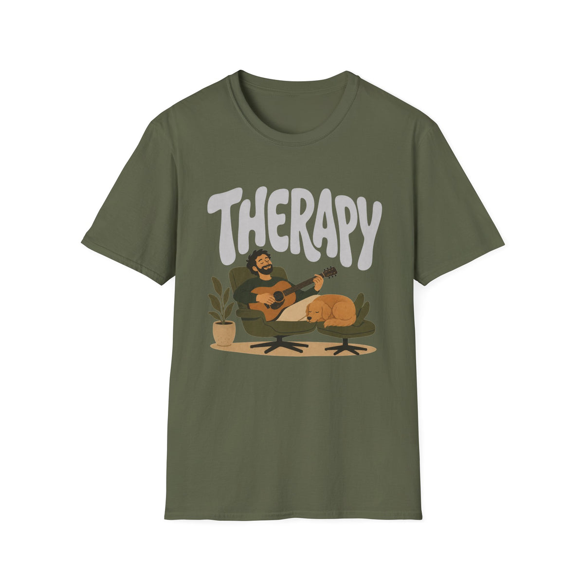 Therapy Guitar & Dog T-Shirt