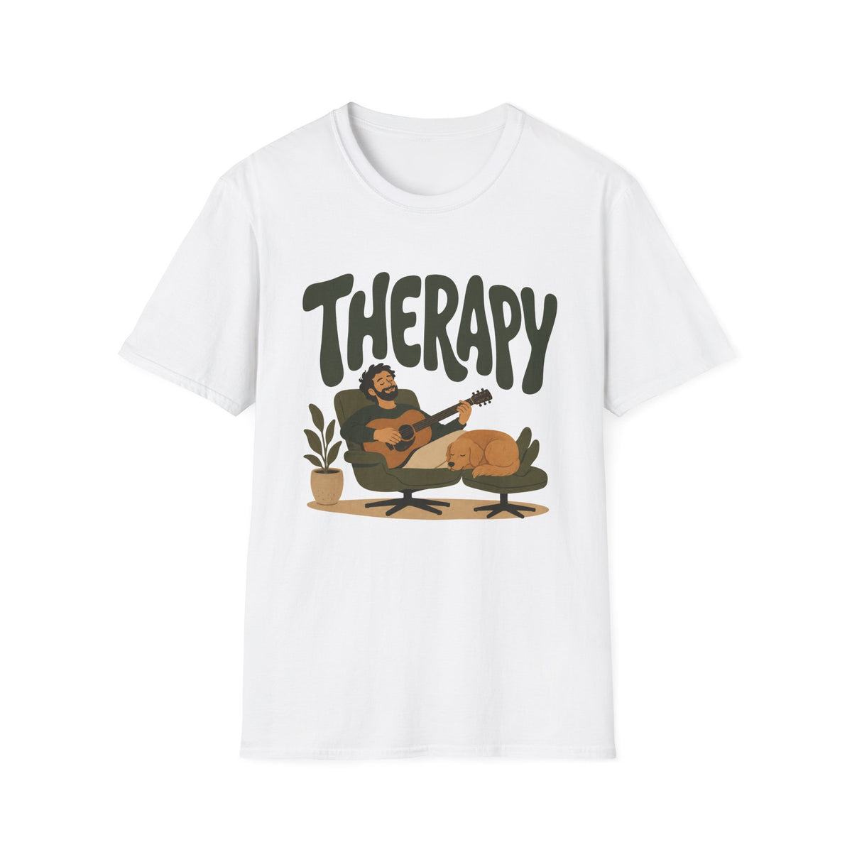 Therapy Guitar & Dog T-Shirt