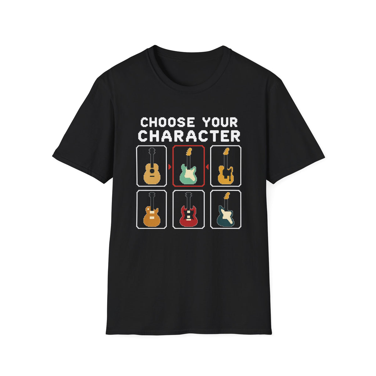 Choose Your Character Guitar T-Shirt
