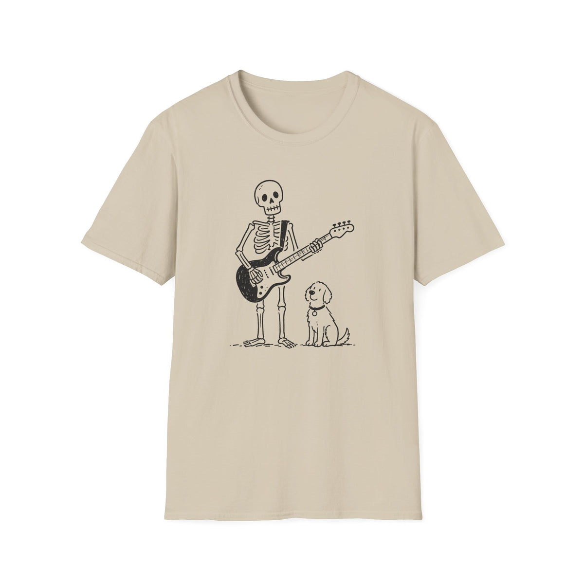 Skeleton Guitarist & Dog T‑Shirt