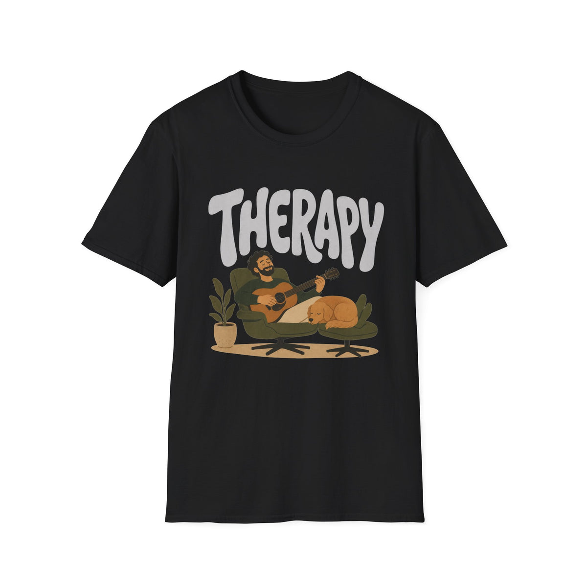 Therapy Guitar & Dog T-Shirt