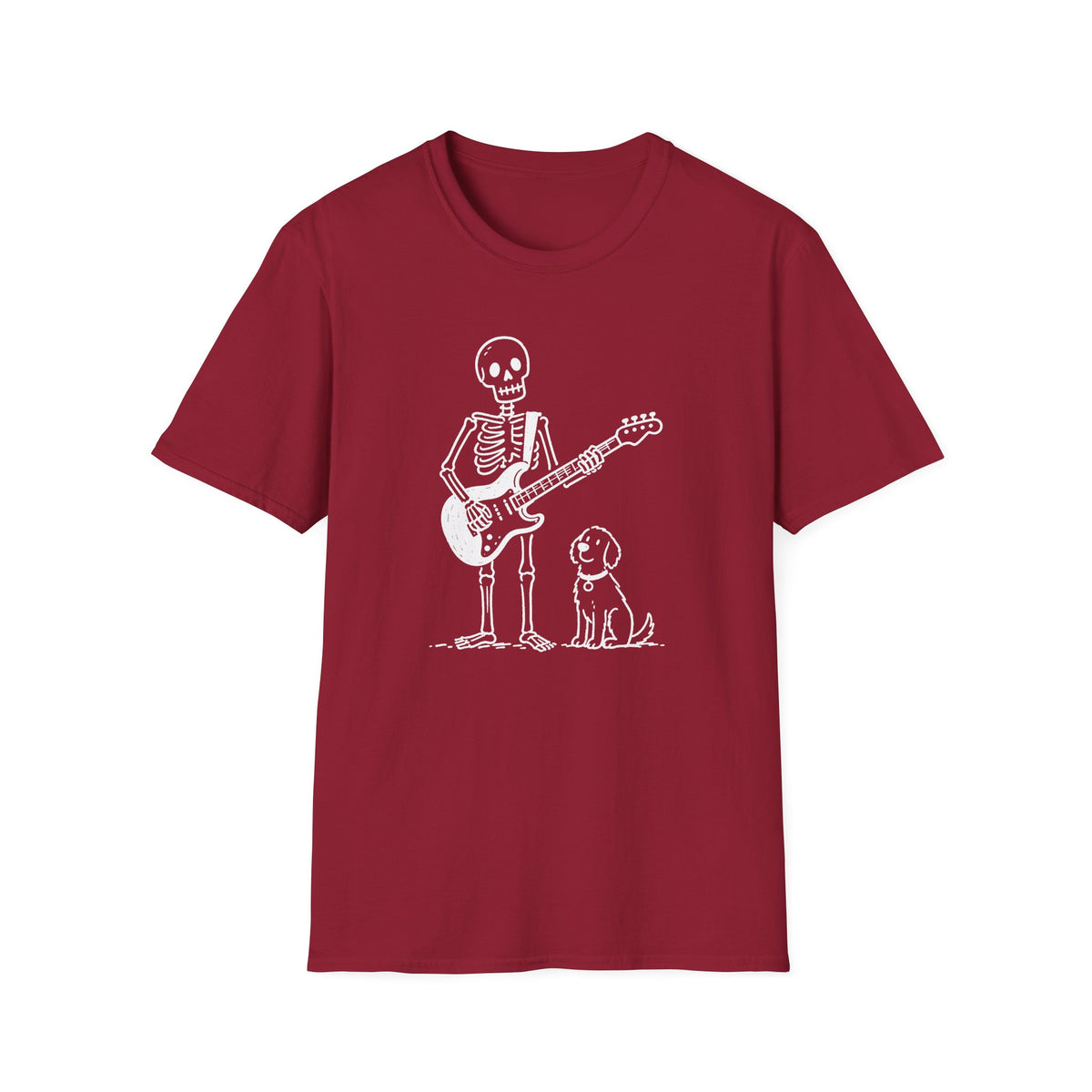 Skeleton Guitarist & Dog T‑Shirt