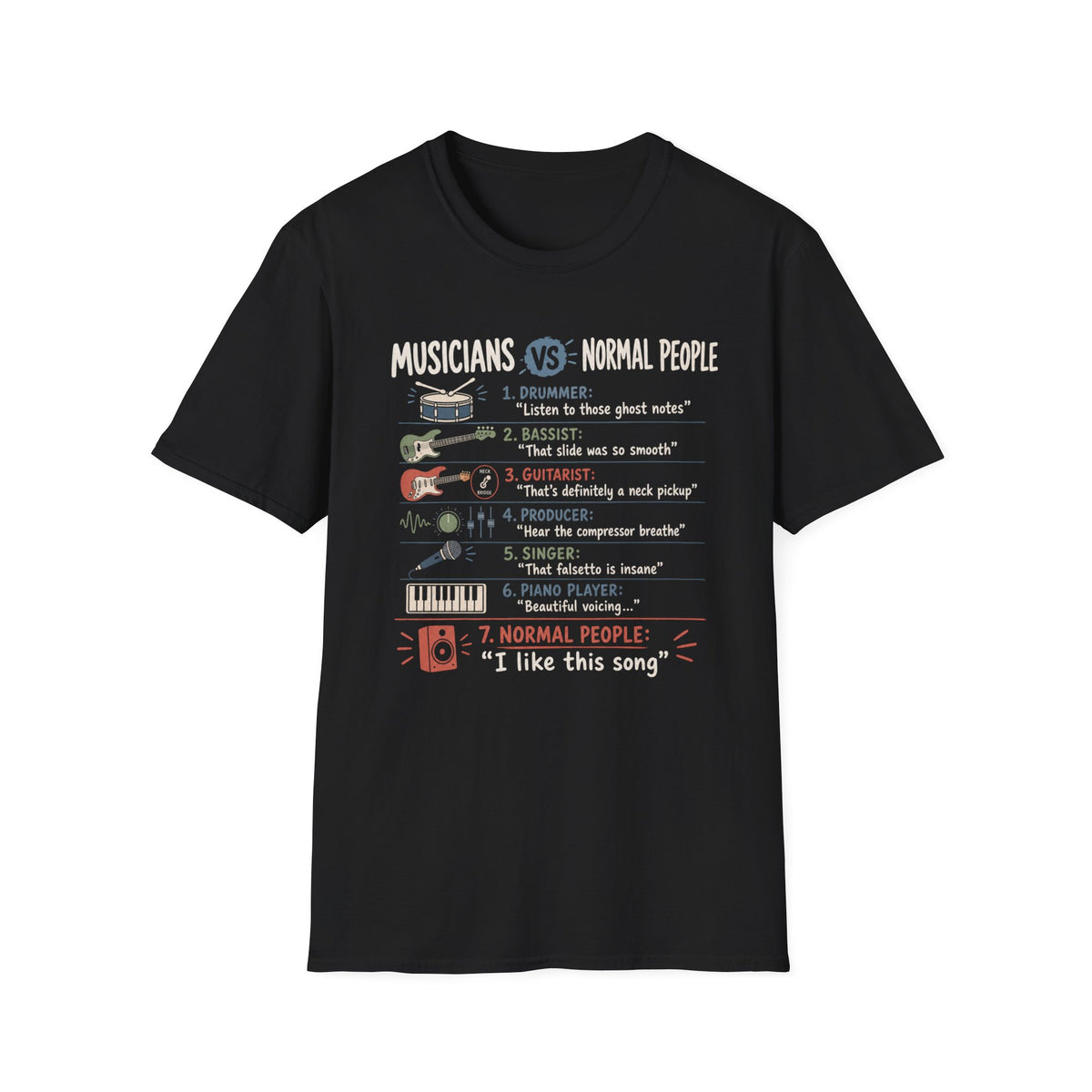 Musicians vs Normal People T-Shirt