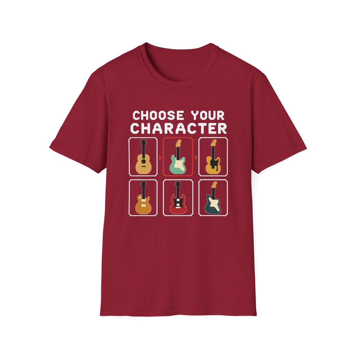 Choose Your Character Guitar T-Shirt