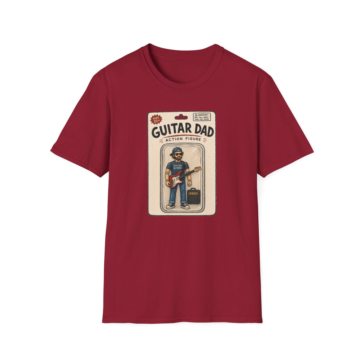 Guitar Dad Action Figure T-Shirt