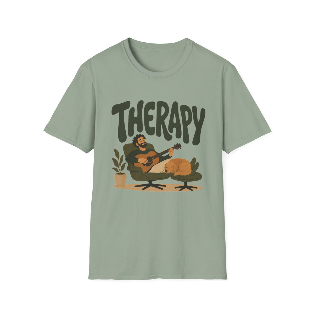 Therapy Guitar & Dog T-Shirt