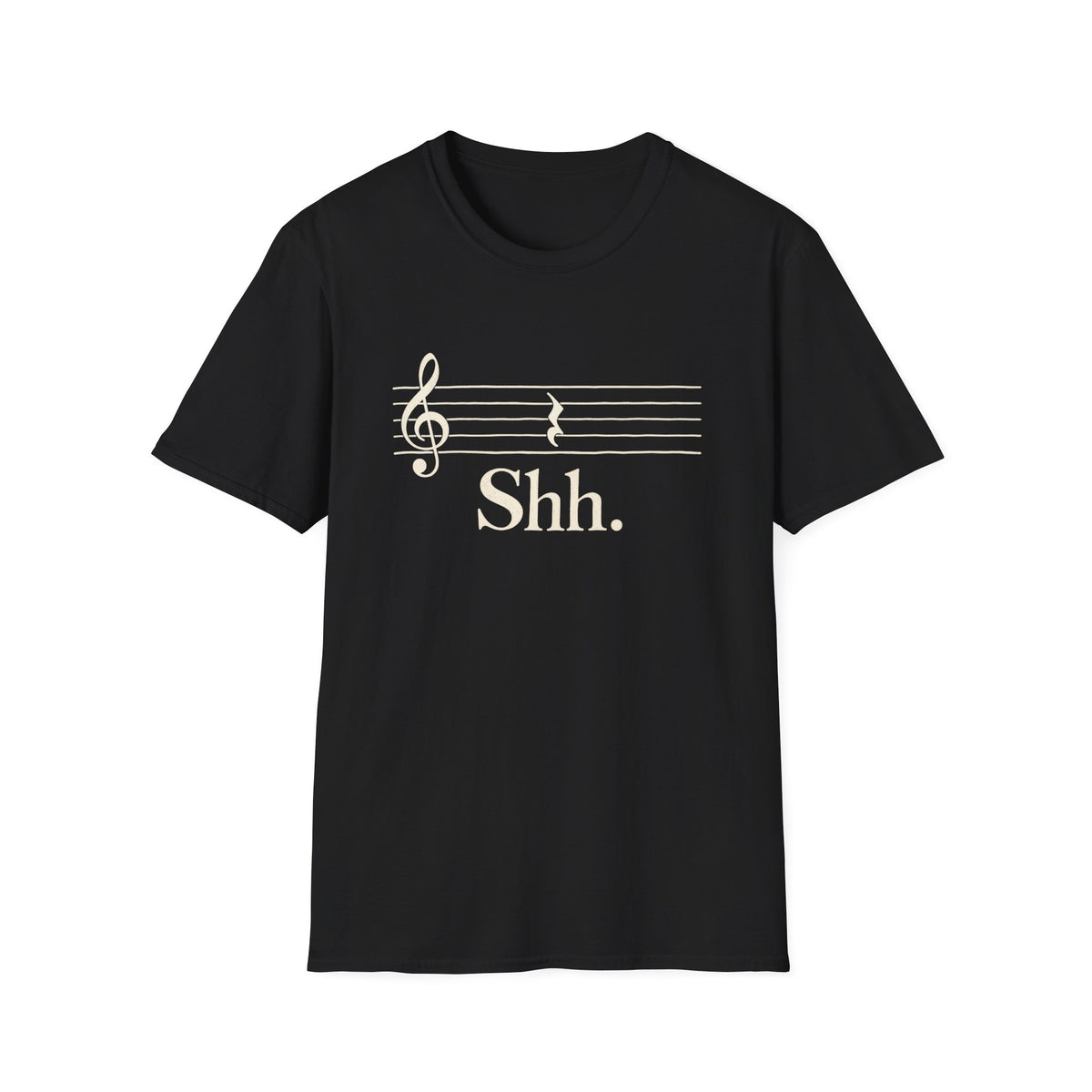 Shh Music Staff T‑Shirt