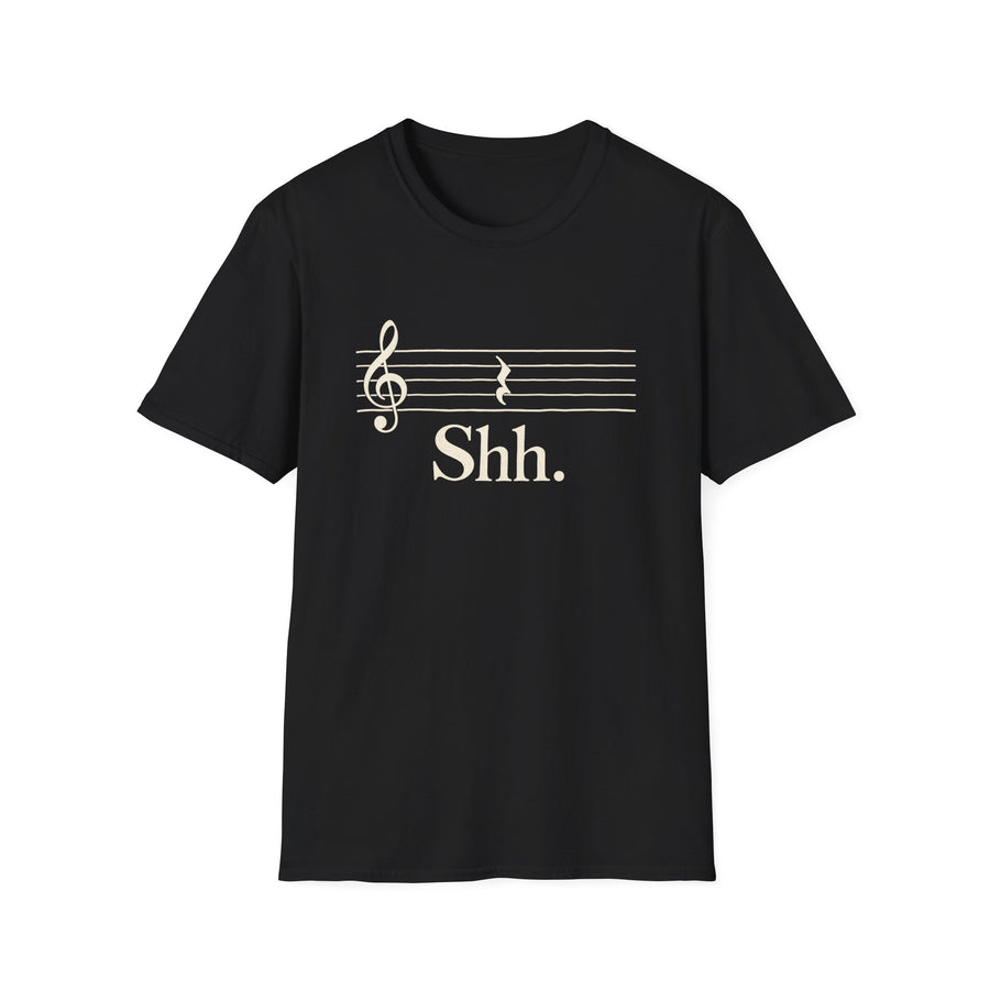 Shh Music Staff T‑Shirt