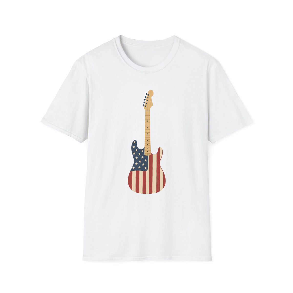 American Flag Electric Guitar T-Shirt