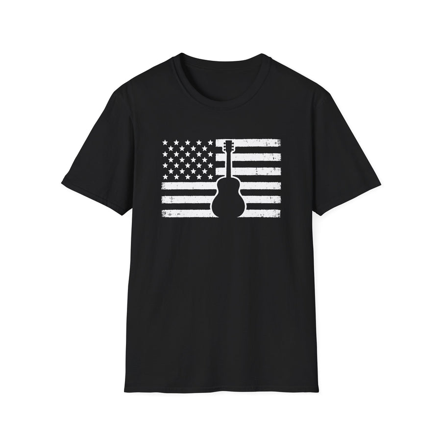 American Flag Guitar T-Shirt