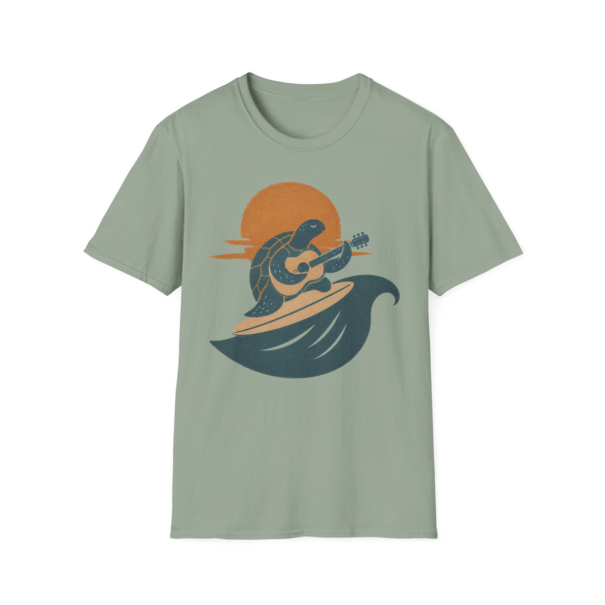 Surfing Turtle Guitar T-Shirt