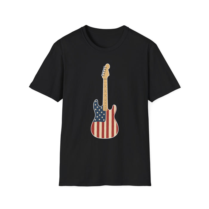 American Flag Electric Guitar T-Shirt