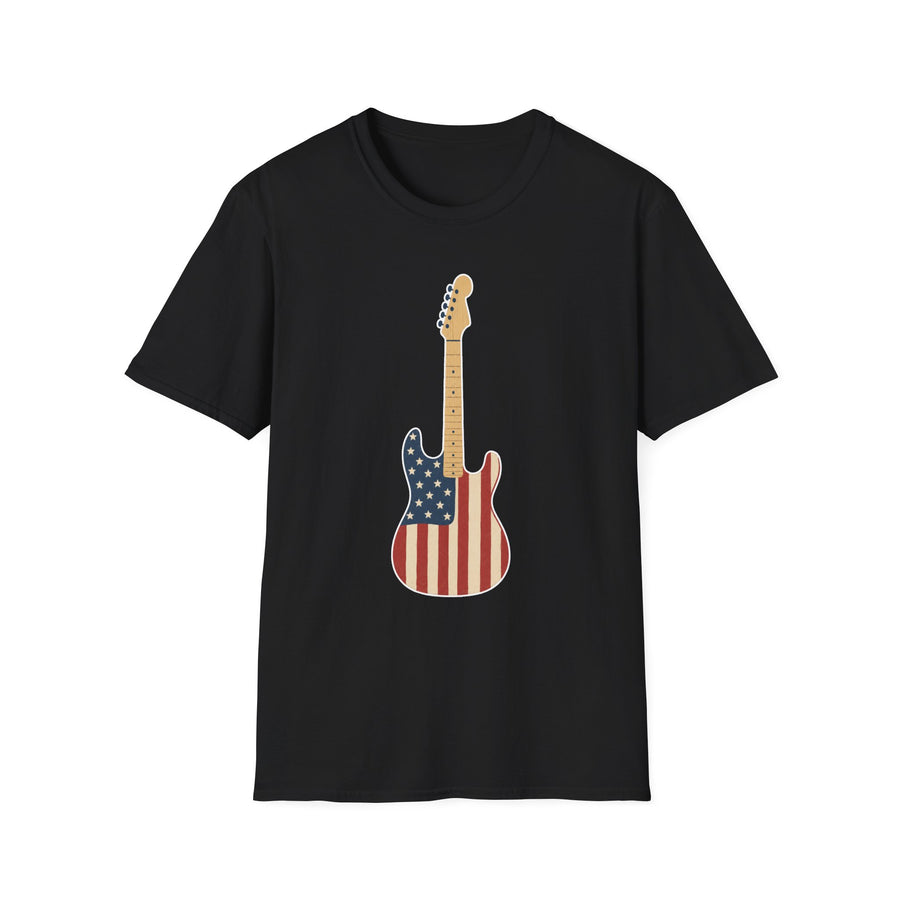 American Flag Electric Guitar T-Shirt