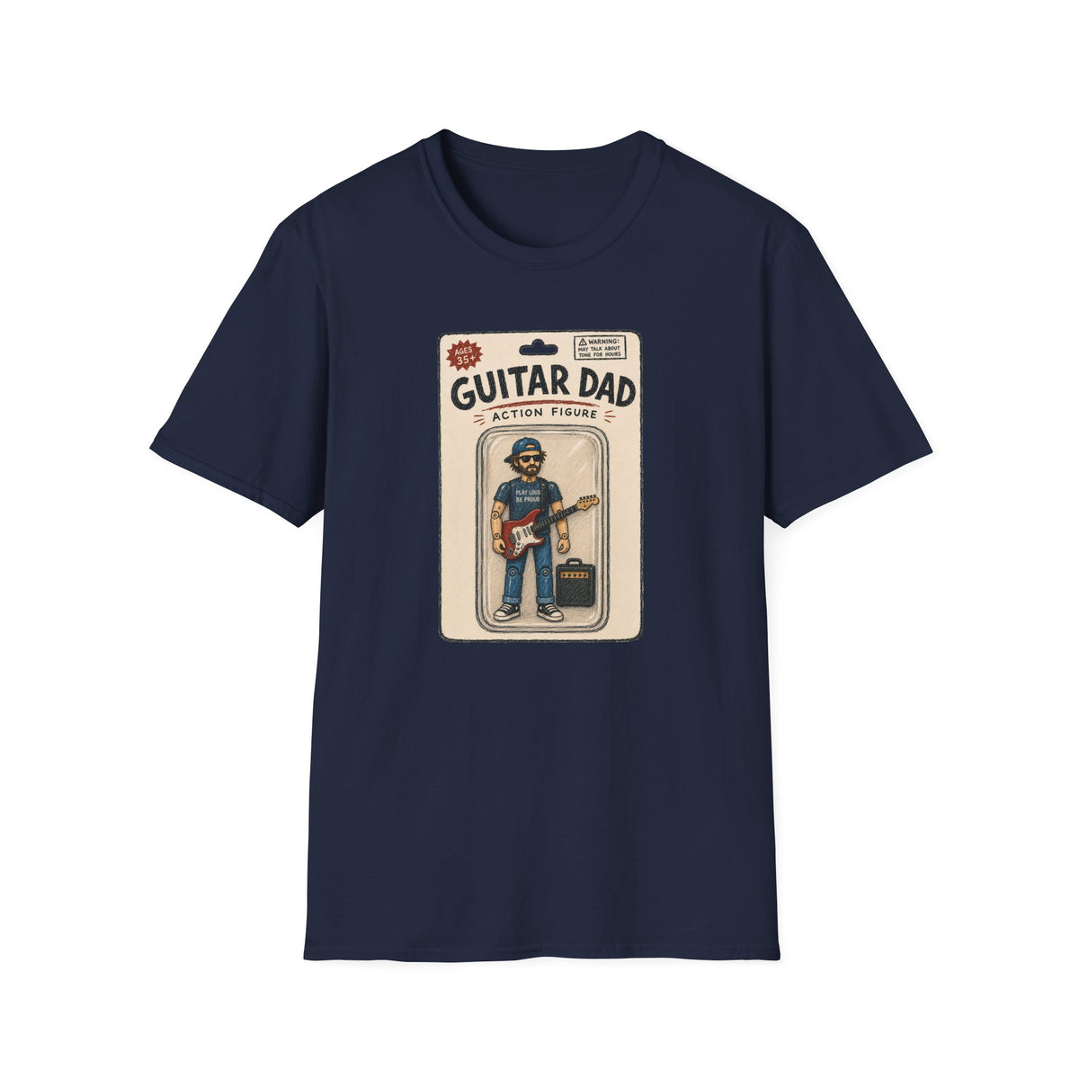 Guitar Dad Action Figure T-Shirt