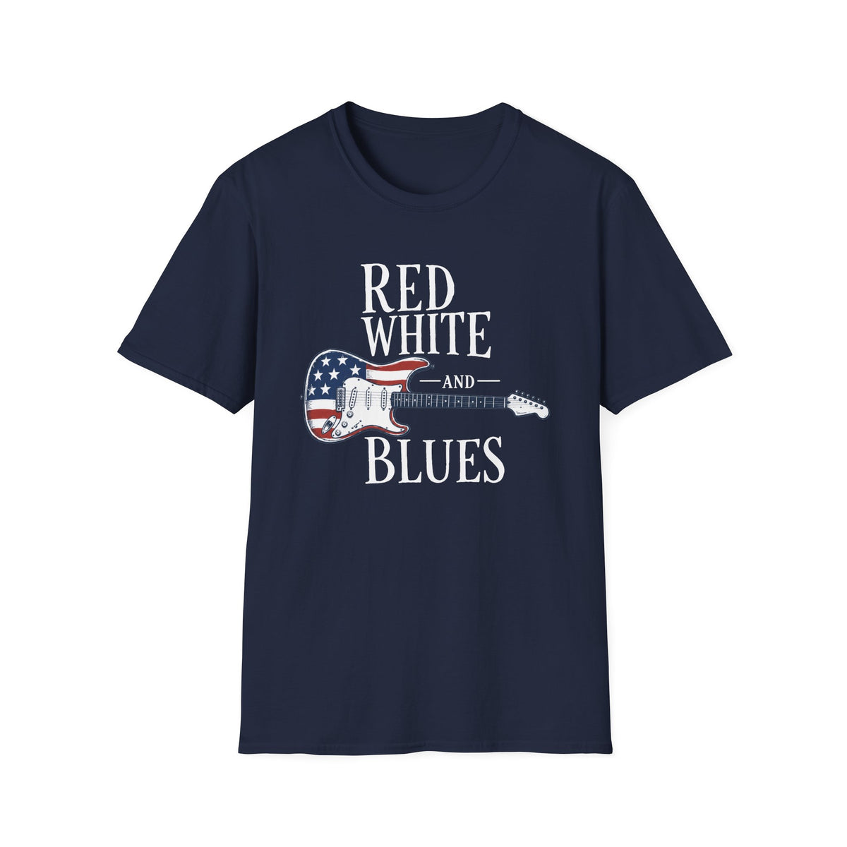Red White & Blues Guitar T-Shirt