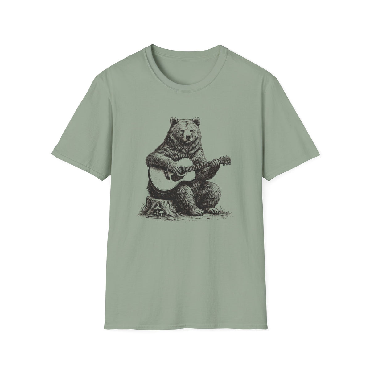 Bear Playing Guitar T‑Shirt