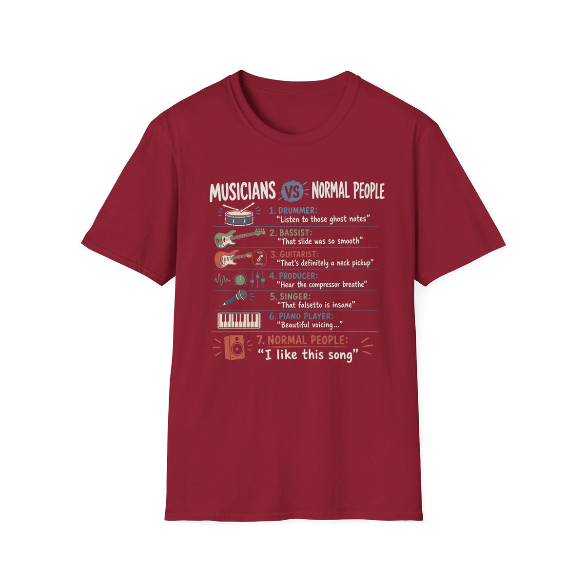 Musicians vs Normal People T-Shirt