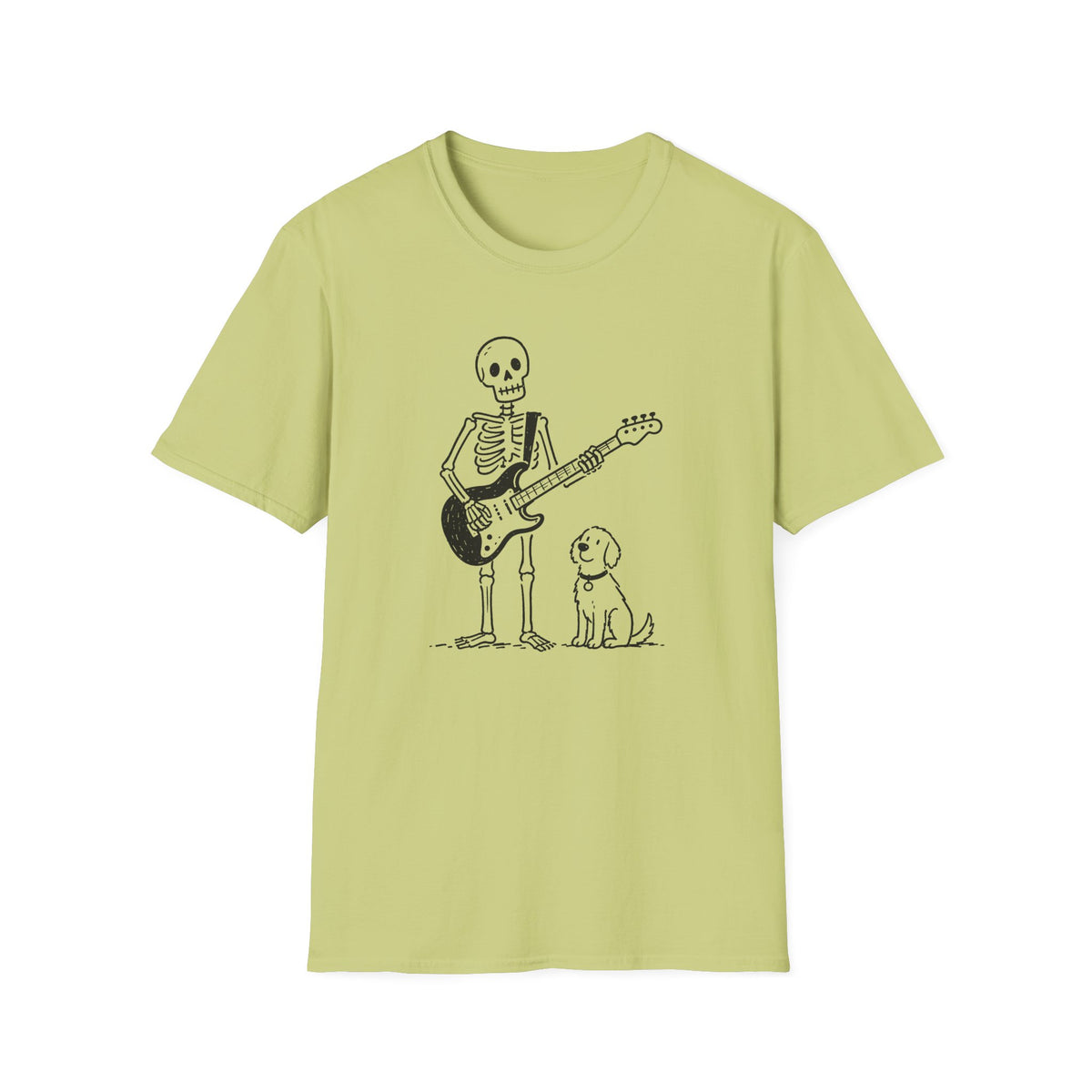 Skeleton Guitarist & Dog T‑Shirt