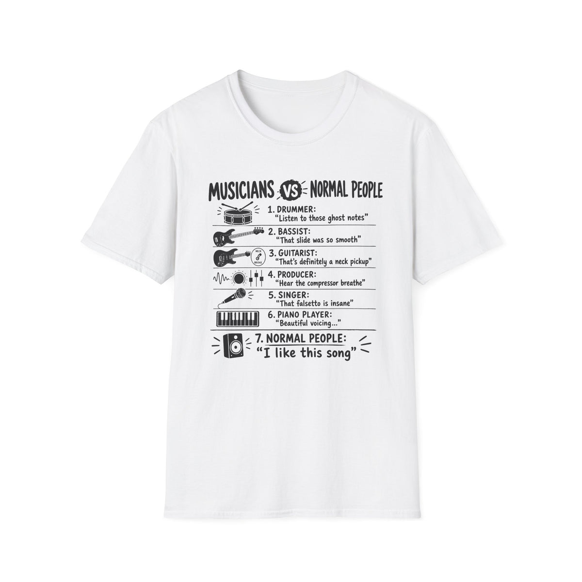 Musicians vs Normal People T-Shirt