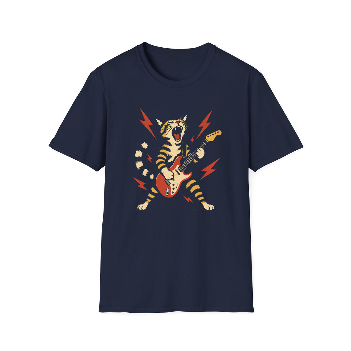 Rockstar Guitar Cat T-Shirt