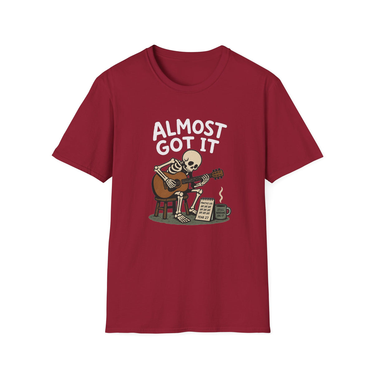 Almost Got It Skeleton Guitar T-Shirt