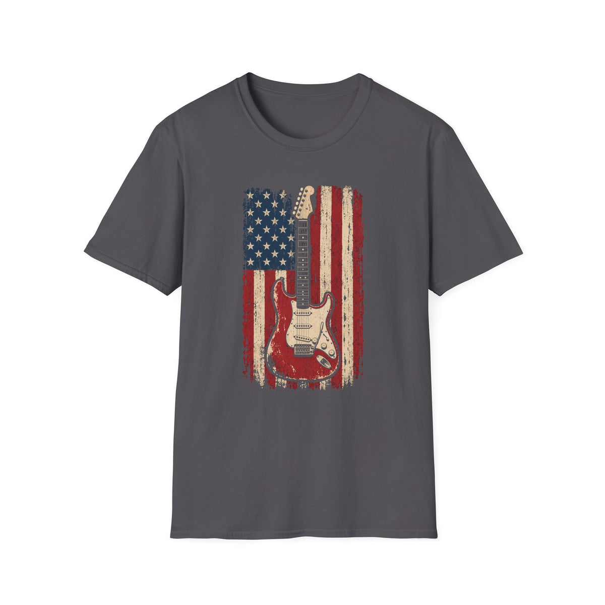 American Flag Guitar T-Shirt