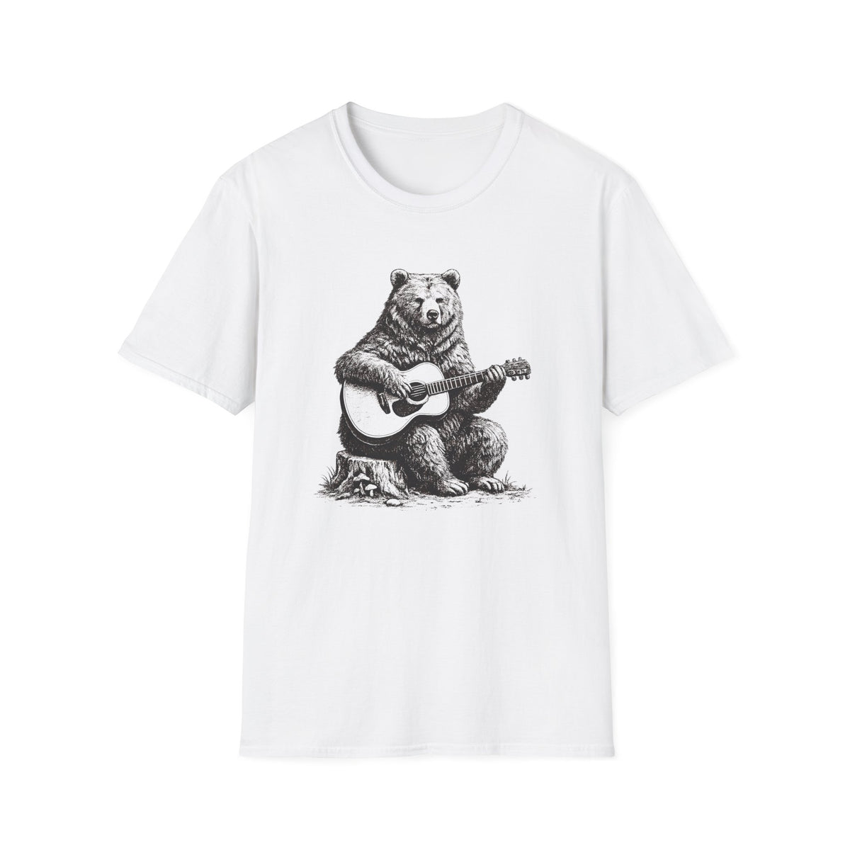Bear Playing Guitar T‑Shirt